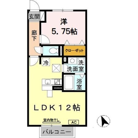 箕谷駅 徒歩10分 1階の物件間取画像